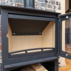 Ecosy+ Panoramic  9 -  Ecodesign - Slimline Wood Burning Stove (10kw Maximum Output) - With Stand 